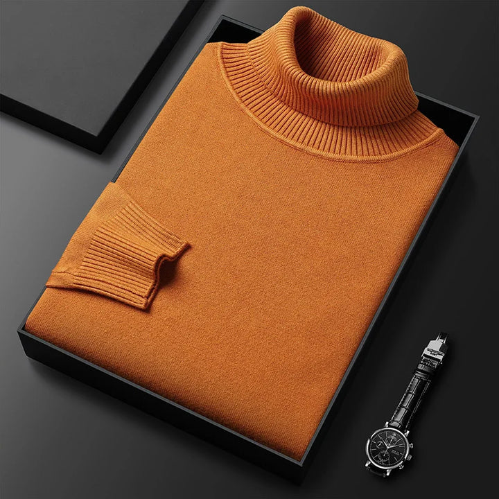 LIAM - Solid Color Turtleneck Sweater