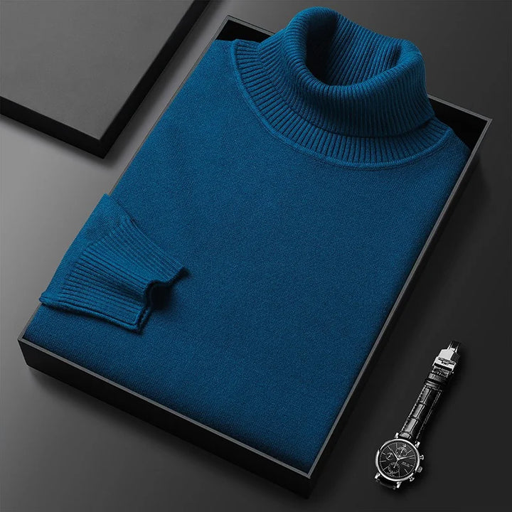 LIAM - Solid Color Turtleneck Sweater