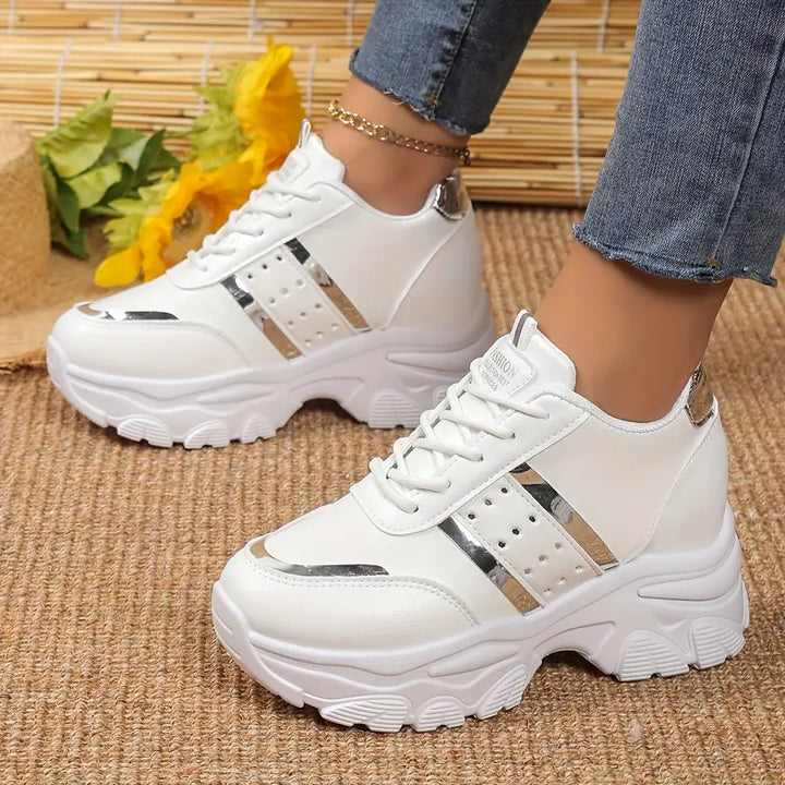 MAJA™ SOLID COLOR TRENDY SNEAKERS