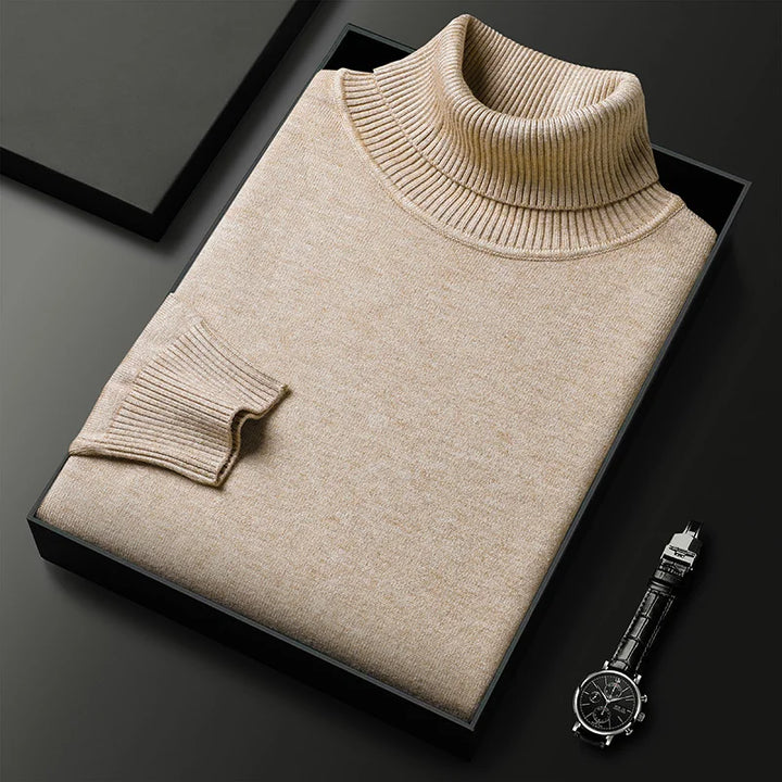 LIAM - Solid Color Turtleneck Sweater