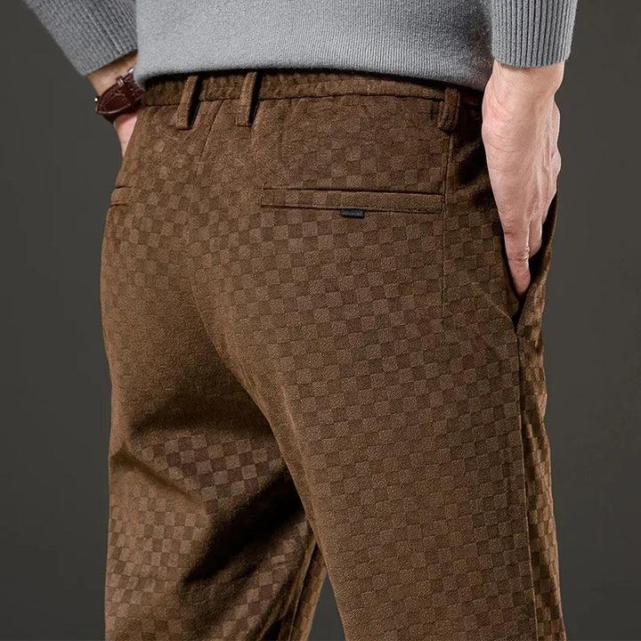 Corduroy Checkered Pants