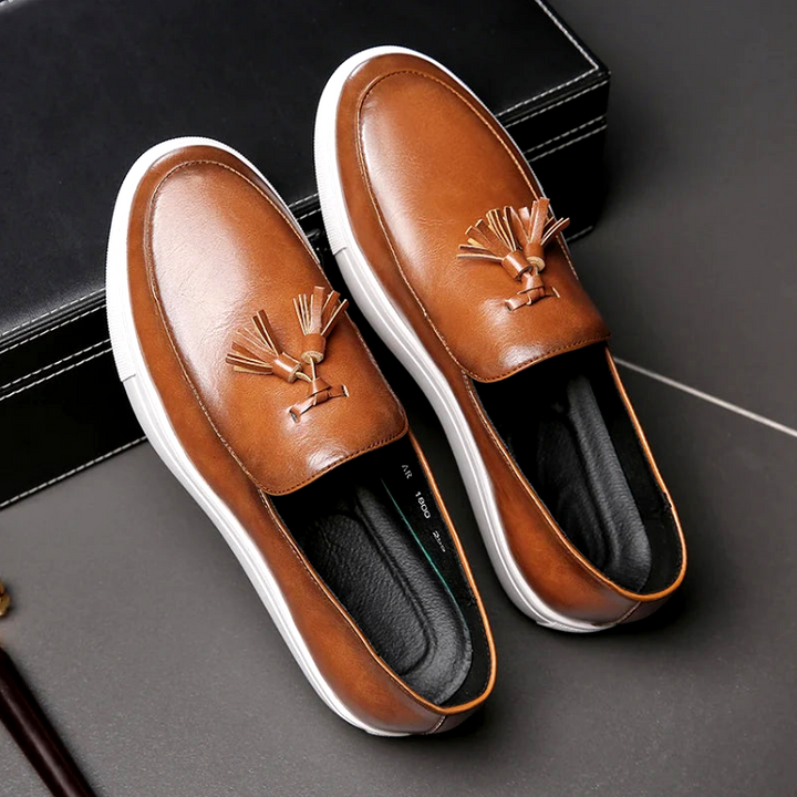 Men's Italian Cologne Leather Loafers