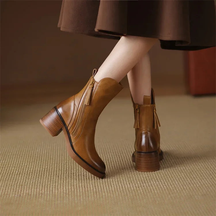 Grazia Leather Ankle Boots